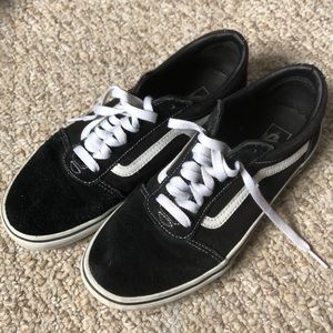 Black and white vans